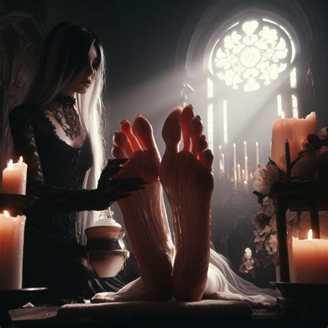 gothic foot worship|Goth GF in the temple barefoot by Fortran97 on DeviantArt.